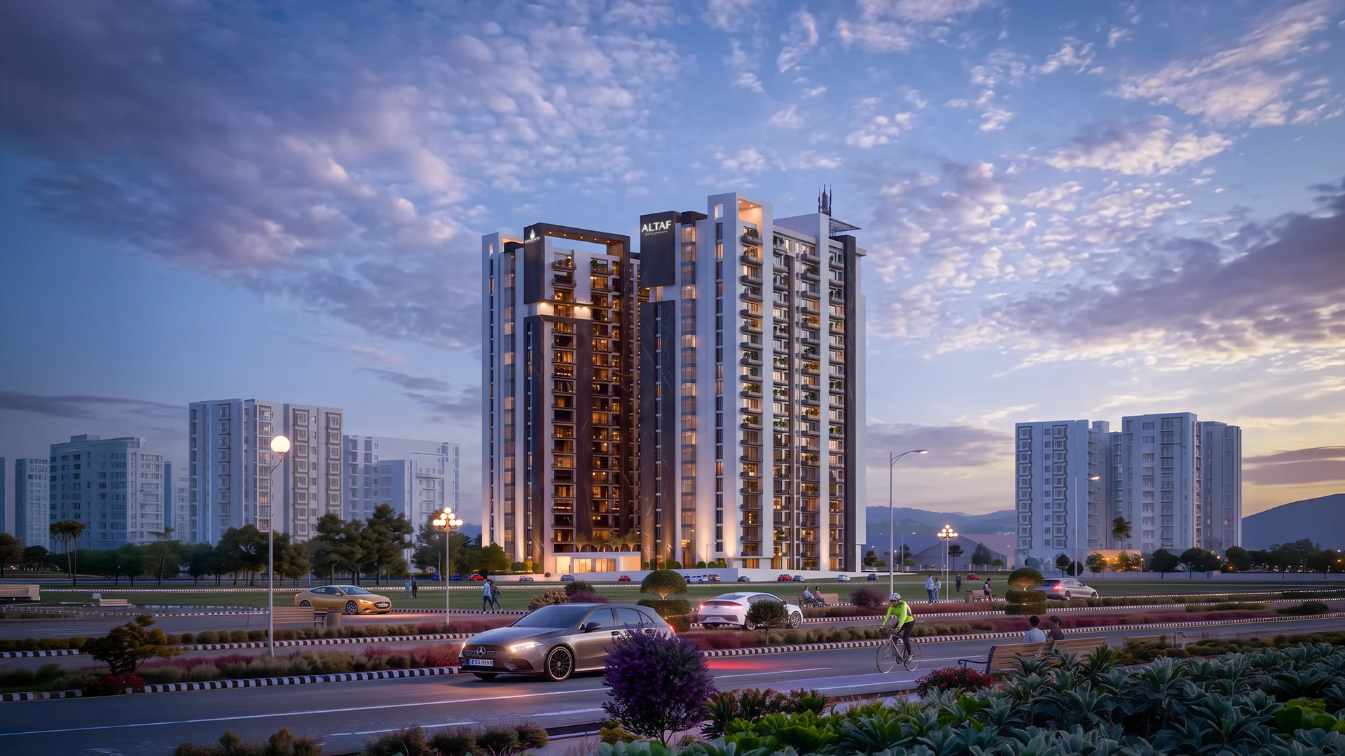The Residences by Altaf Developments, exterior architectural rendering