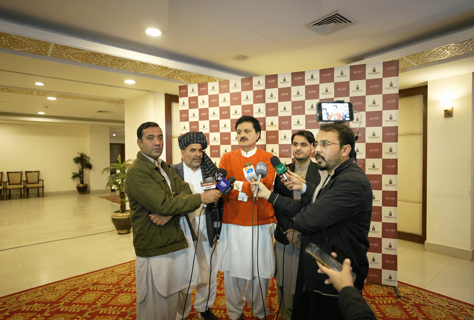 Press interview at the Peshawar Open House